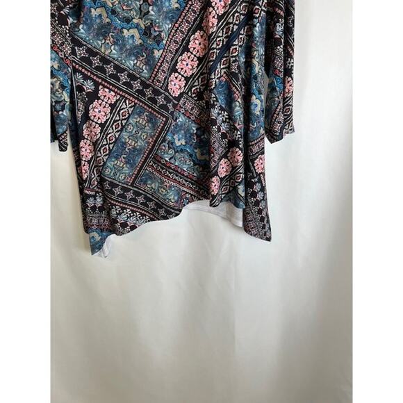 G Collection Womens Sz L Multicolor Blouse Boho - Picture 4 of 7